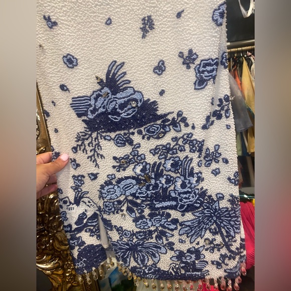 STAUD Le Sable Floral Beaded Minidress sz 4 NWT - Picture 9 of 10